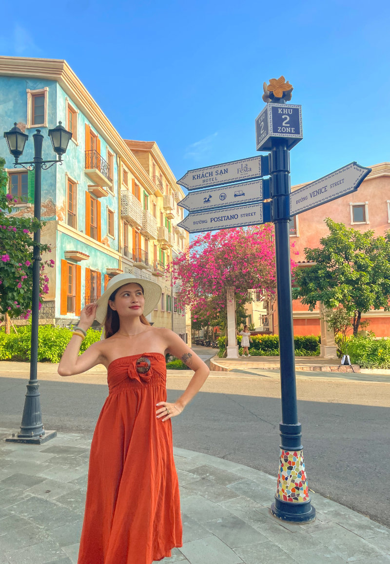 melissa exploring sunset town