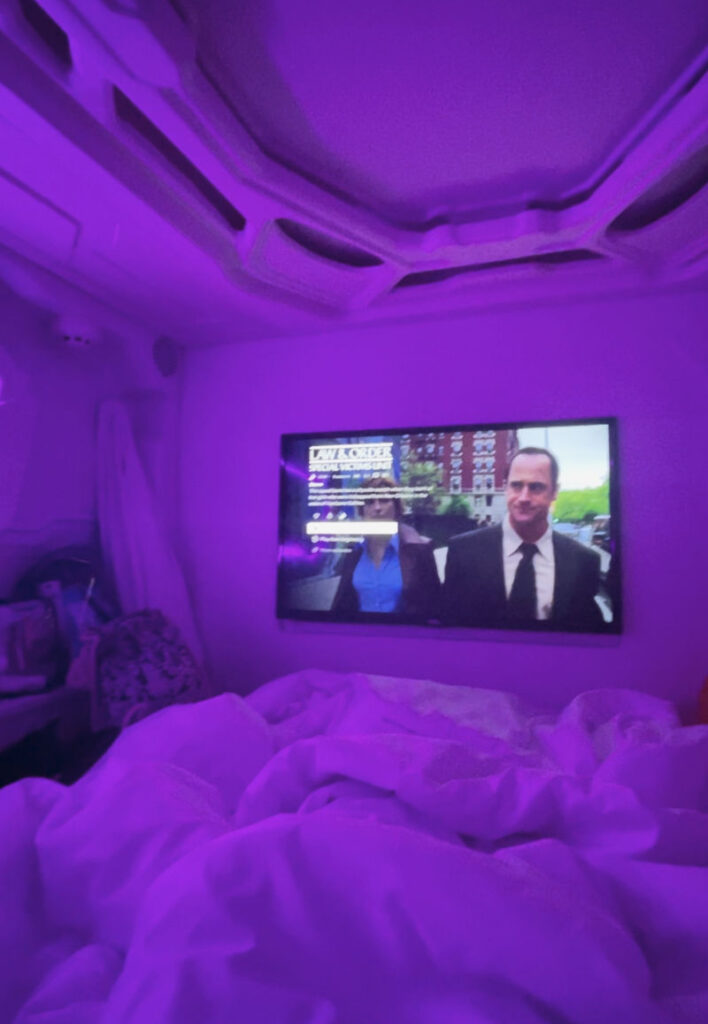 All Met A Space Pods complete with TVs and Netflix